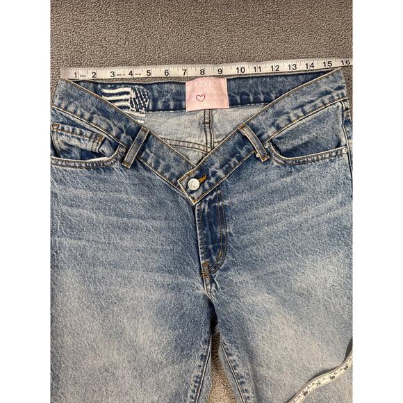 Revice Jeans V Cut Waist Straight Leg Medium Wash Blue Size 29 - Picture 7 of 12